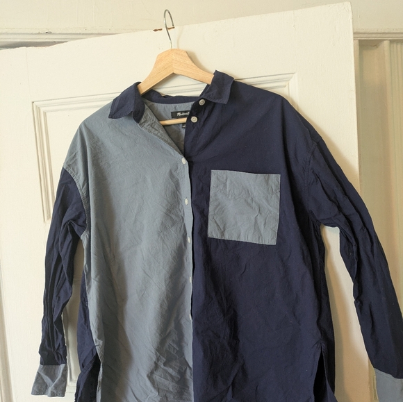 Madewell Color Black Button Down Shirt - Picture 3 of 6